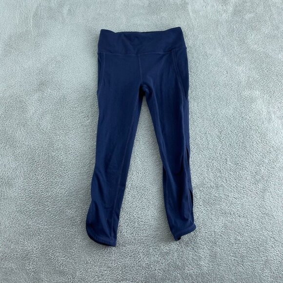 Fp Movement S Navy Blue Cropped Leggings With Side Slit Detail  5754 - Picture 1 of 9